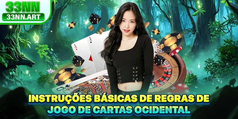 Instruções básicas de regras de jogo de cartas Ocidental