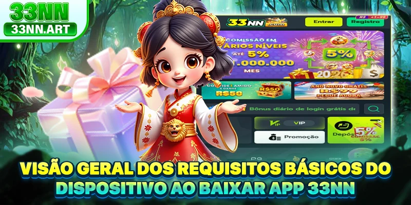 Visão geral dos requisitos básicos do dispositivo ao baixar app 33NN